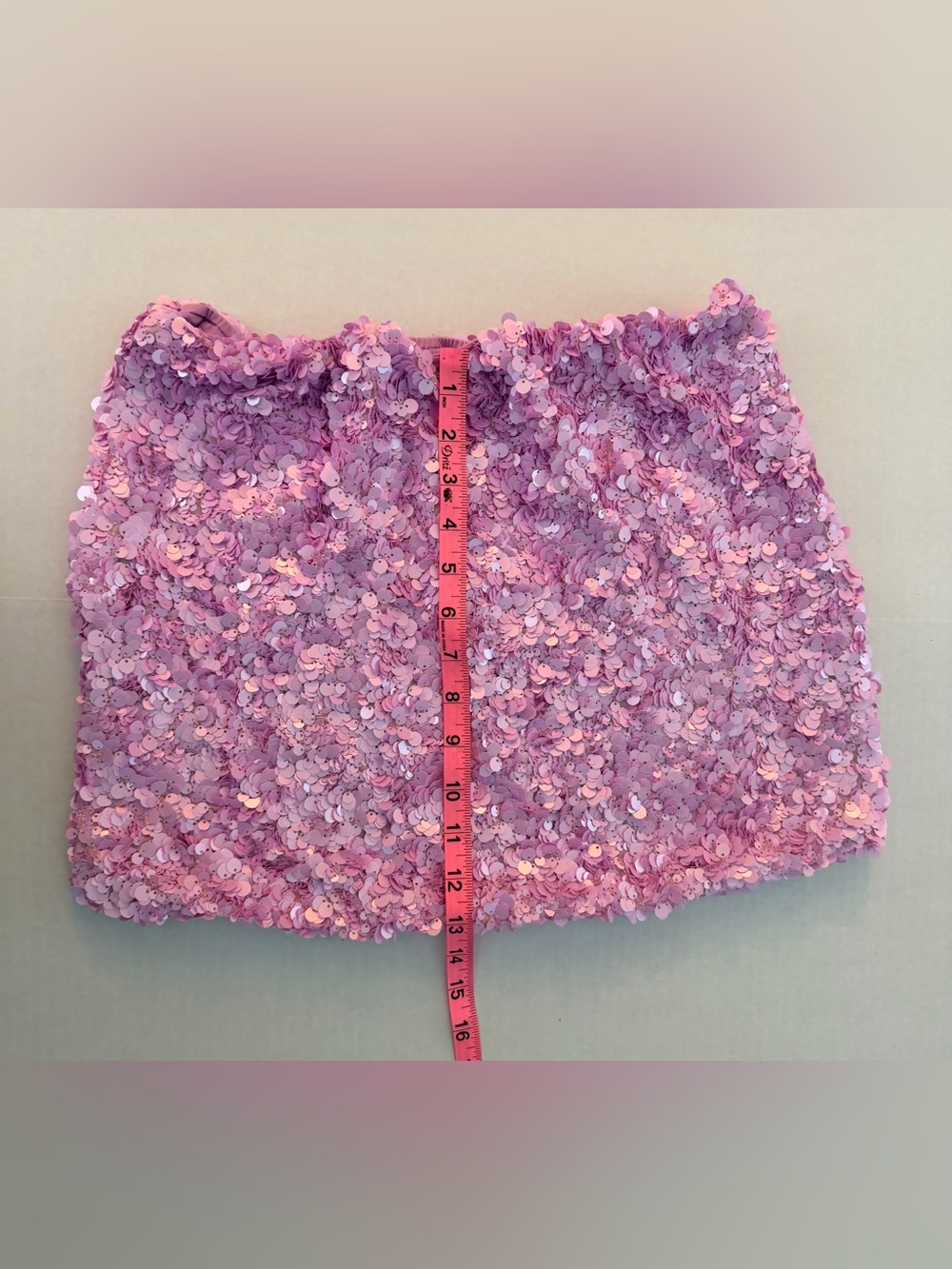 Pink 90’s Inspired Full Sequin Elastic Waist Mini Skirt Size Medium - Picture 4 of 10